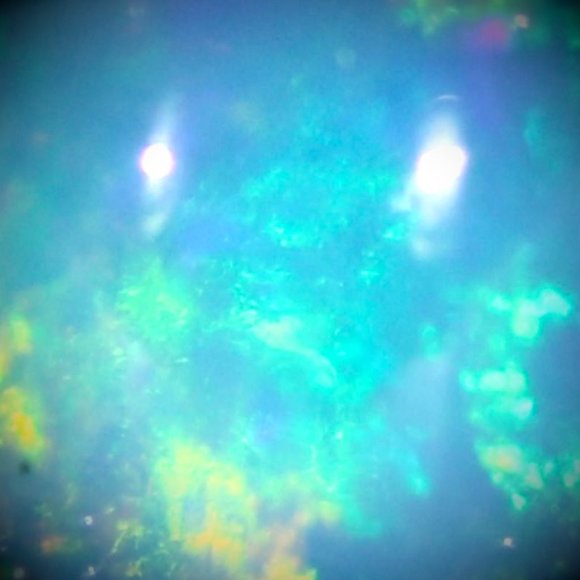 Blue Opal .75ct Platinum Finish Solid Silver Ring - Picture 3 of 7